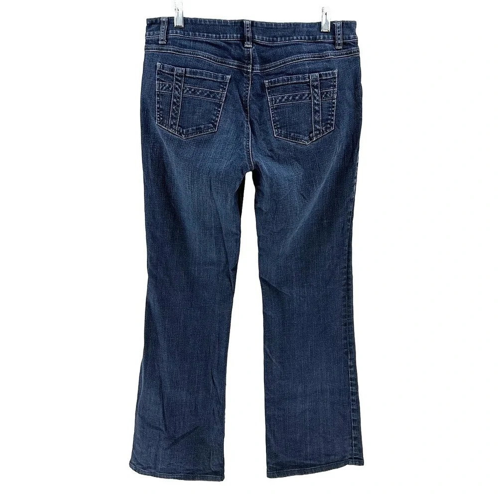 CABI Women's Mid-rise Bootcut Jeans • 10 • dark wash blue‎ denim